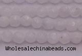 CTG506 15.5 inches 4mm faceted round tiny white moonstone beads