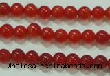 CTG52 15.5 inches 2mm round grade AA tiny red agate beads wholesale