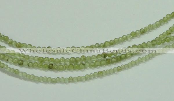 CTG55 15.5 inches 2mm round tiny olivine gemstone beads wholesale