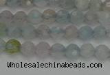 CTG550 15.5 inches 4mm faceted round tiny morganite beads