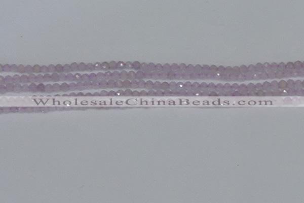 CTG622 15.5 inches 3mm faceted round lavender amethyst beads