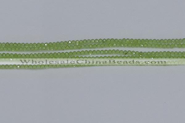 CTG630 15.5 inches 3mm faceted round peridot gemstone beads