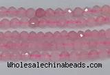 CTG635 15.5 inches 2mm faceted round Madagascar rose quartz beads