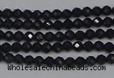 CTG643 15.5 inches 2mm faceted round black tourmaline beads