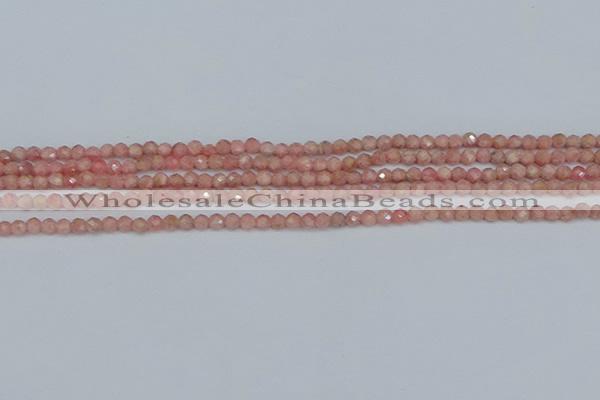 CTG654 15.5 inches 3mm faceted round Argentina rhodochrosite beads