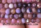 CTG798 15.5 inches 3mm faceted round tiny ruby sapphire beads