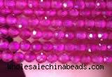 CTG807 15.5 inches 2mm faceted round tiny red corundum beads