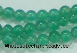 CTG83 15.5 inches 3mm round grade AA tiny green agate beads wholesale