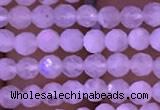 CTG831 15.5 inches 3mm faceted round tiny white moonstone beads