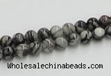 CTJ02 16 inches 6mm round black water jasper beads wholesale