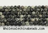 CTJ412 15.5 inches 8mm round black water jasper gemstone beads wholesale