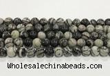 CTJ413 15.5 inches 10mm round black water jasper gemstone beads wholesale