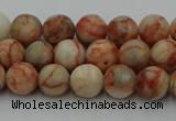 CTJ701 15.5 inches 6mm round red net jasper beads wholesale