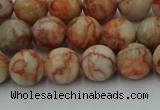 CTJ702 15.5 inches 8mm round red net jasper beads wholesale