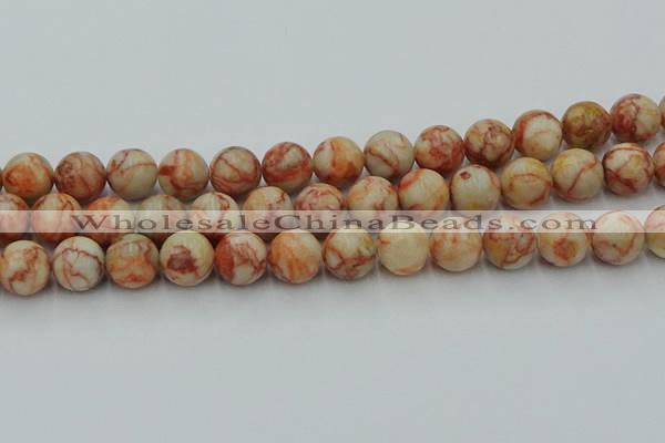 CTJ704 15.5 inches 12mm round red net jasper beads wholesale