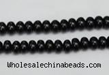 CTO117 15.5 inches 5*8mm rondelle black tourmaline beads