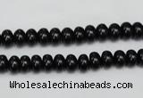 CTO118 15.5 inches 6*10mm rondelle black tourmaline beads