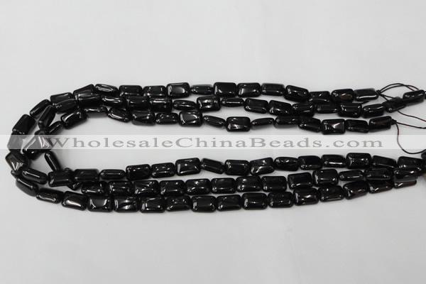 CTO125 15.5 inches 10*14mm rectangle black tourmaline beads