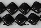 CTO127 15.5 inches 15*15mm diamond black tourmaline beads