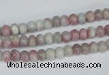 CTO200 15.5 inches 4*6mm rondelle pink tourmaline gemstone beads