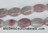 CTO203 15.5 inches 10*14mm oval pink tourmaline gemstone beads