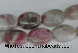 CTO204 15.5 inches 12*16mm oval pink tourmaline gemstone beads