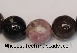 CTO362 15.5 inches 16mm round natural tourmaline gemstone beads