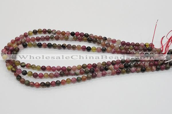 CTO60 15.5 inches 4mm round natural tourmaline gemstone beads