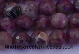 CTO612 15.5 inches 7mm faceted round tourmaline gemstone beads