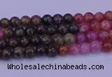 CTO620 15.5 inches 4mm round tourmaline gemstone beads wholesale