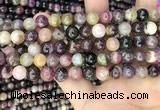 CTO672 15.5 inches 8mm round natural tourmaline beads wholesale