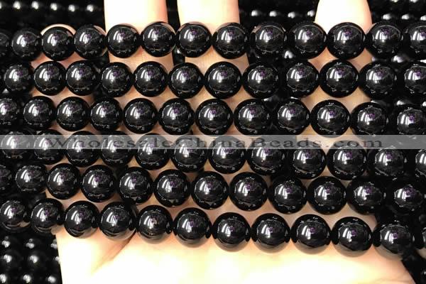 CTO702 15.5 inches 8mm round black tourmaline beads wholesale