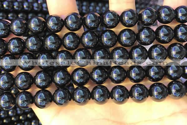 CTO713 15.5 inches 10mm round black tourmaline gemstone beads