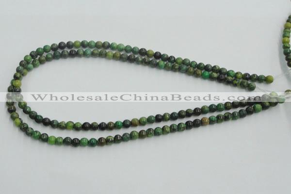 CTP02 15.5 inches 6mm round yellow green pine gemstone beads wholesale