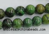 CTP05 15.5 inches 12mm round yellow green pine gemstone beads wholesale