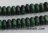 CTP07 15.5 inches 6*12mm rondelle yellow green pine gemstone beads