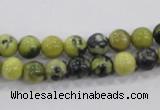 CTP101 15.5 inches 6mm round yellow pine turquoise beads wholesale