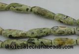 CTR09 15.5 inches 6*16mm faceted teardrop rhyolite gemstone beads