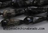 CTR100 15.5 inches 8*20mm faceted teardrop grey opal gemstone beads