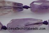 CTR210 15.5 inches 15*25mm - 16*40mm faceted teardrop ametrine beads