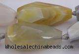 CTR212 15.5 inches 15*25mm - 16*40mm faceted teardrop Botswana agate beads