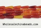 CTR418 15.5 inches 10*30mm teardrop agate beads wholesale