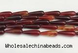 CTR421 15.5 inches 10*30mm teardrop agate beads wholesale