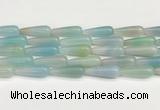 CTR424 15.5 inches 10*30mm teardrop agate beads wholesale