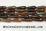 CTR452 15.5 inches 10*30mm faceted teardrop agate beads wholesale