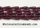 CTR453 15.5 inches 10*30mm faceted teardrop agate beads wholesale