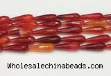 CTR457 15.5 inches 10*30mm faceted teardrop agate beads wholesale