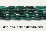 CTR462 15.5 inches 10*30mm faceted teardrop agate beads wholesale