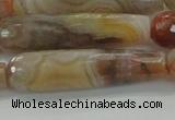 CTR63 15.5 inches 10*40mm faceted teardrop yellow agate beads