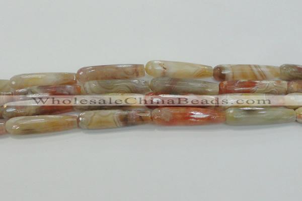 CTR63 15.5 inches 10*40mm faceted teardrop yellow agate beads